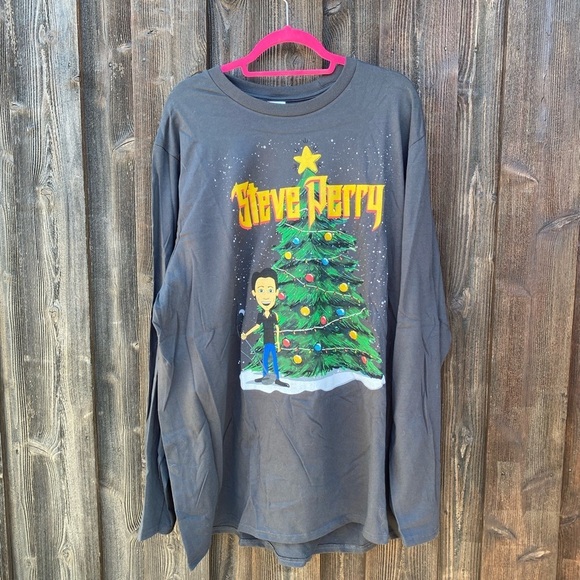 Steve Perry Holiday Christmas Long Sleeve Tee  NWOT 3X - Picture 3 of 5